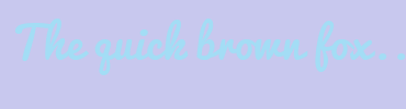 Image with Font Color A3DDF5 and Background Color C8C8EE